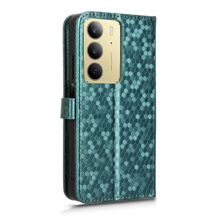 For Realme C75 4G Honeycomb Dot Texture Leather Phone Case