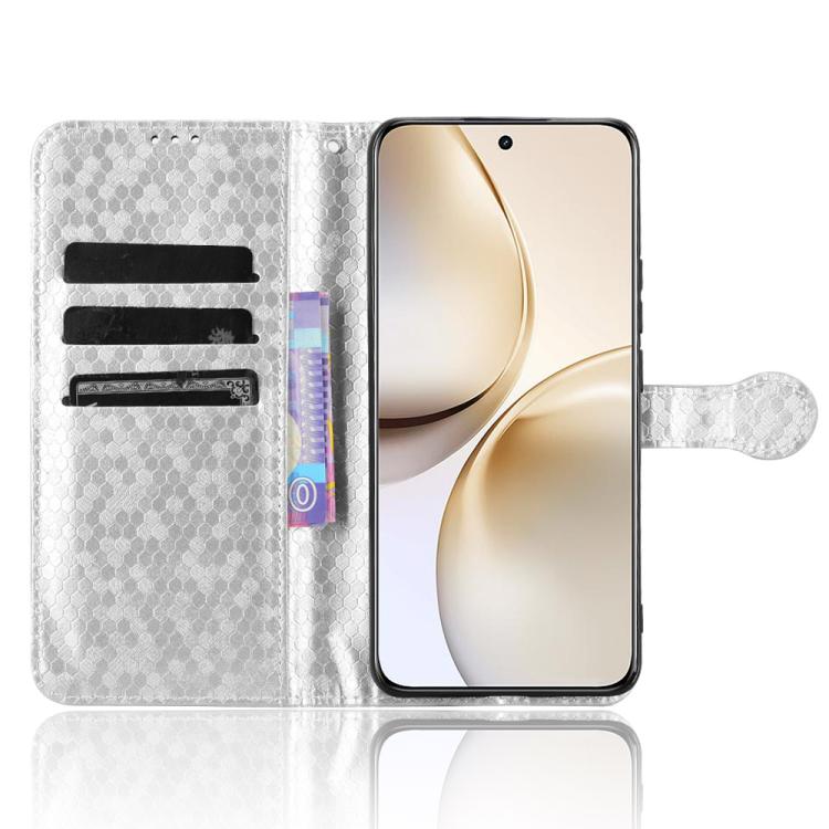 For Realme 14 Pro+ Honeycomb Dot Texture Leather Phone Case