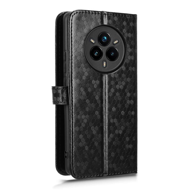 For Realme 14 Pro Honeycomb Dot Texture Leather Phone Case