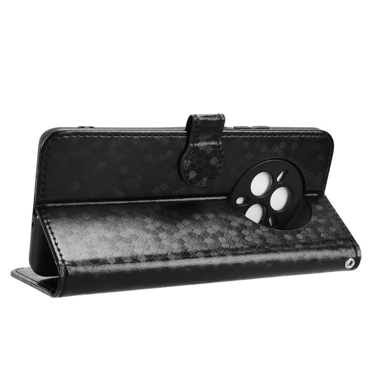 For Realme 14 Pro Honeycomb Dot Texture Leather Phone Case