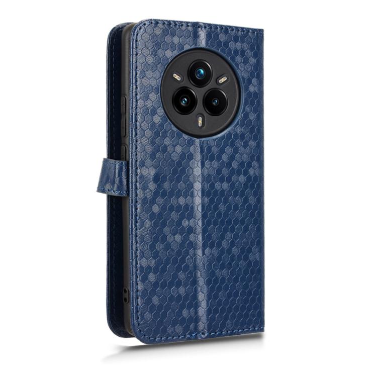 For Realme 14 Pro Honeycomb Dot Texture Leather Phone Case