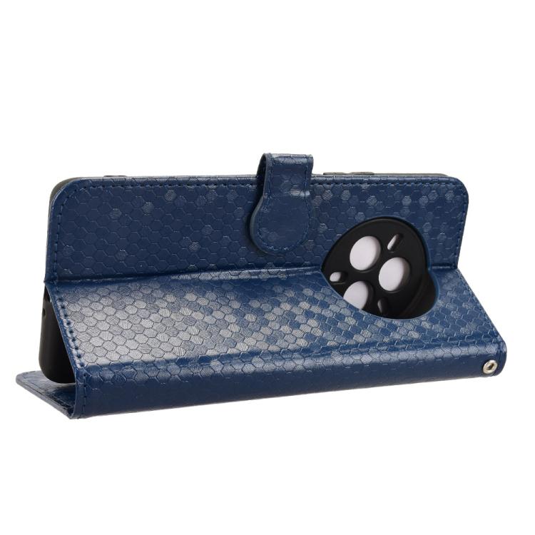 For Realme 14 Pro Honeycomb Dot Texture Leather Phone Case