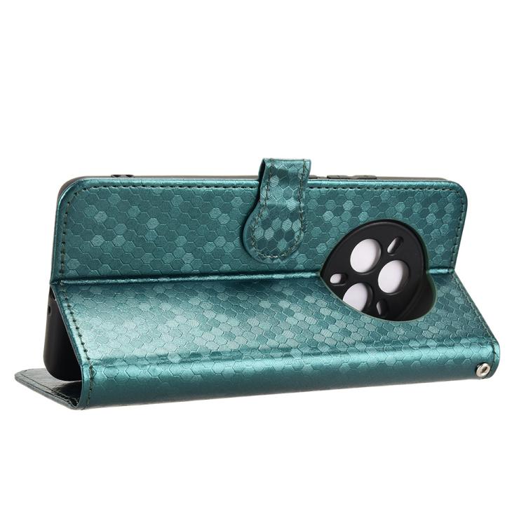 For Realme 14 Pro Honeycomb Dot Texture Leather Phone Case