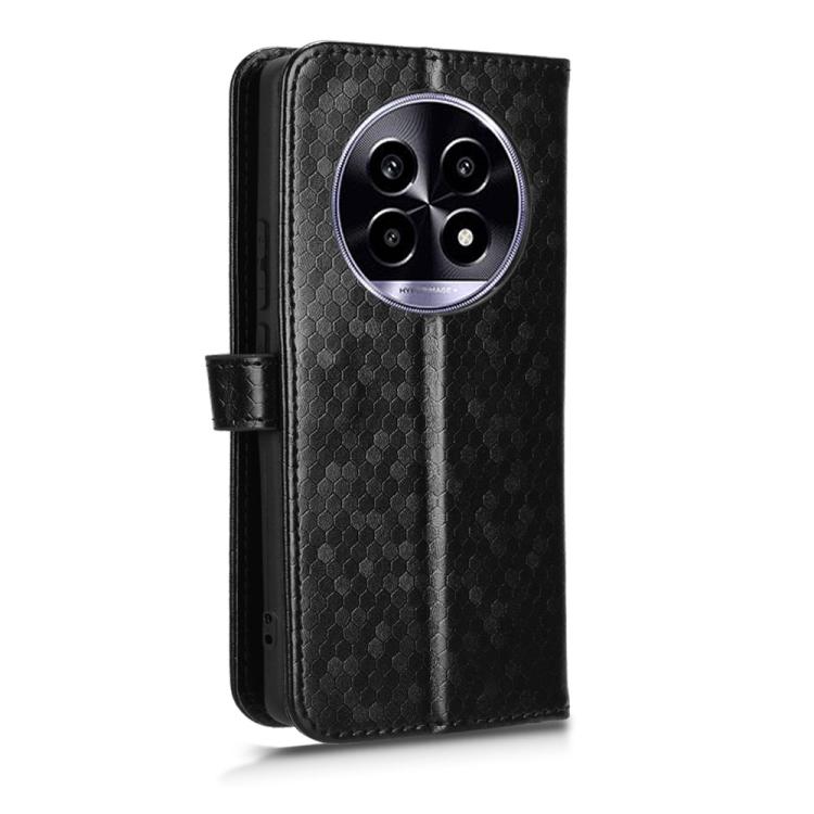 For Realme 14 Pro Lite / 13 Pro Global Honeycomb Dot Texture Leather Phone Case