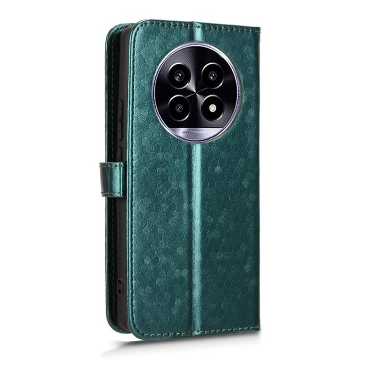 For Realme 14 Pro Lite / 13 Pro Global Honeycomb Dot Texture Leather Phone Case