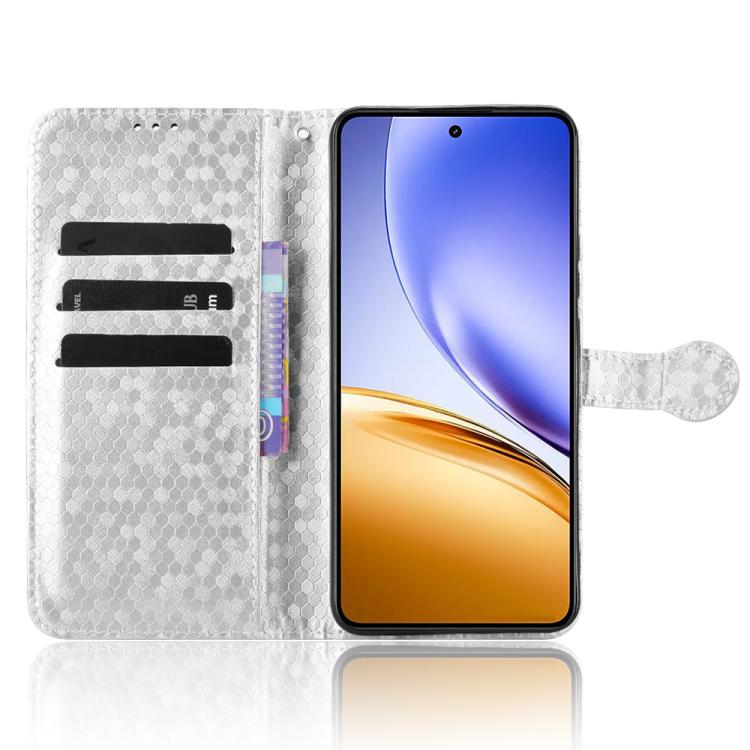 For Realme 14 5G Honeycomb Dot Texture Leather Phone Case
