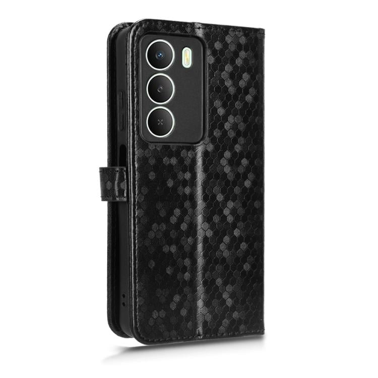 For Realme 14x 5G Malaysia / V70 Honeycomb Dot Texture Leather Phone Case