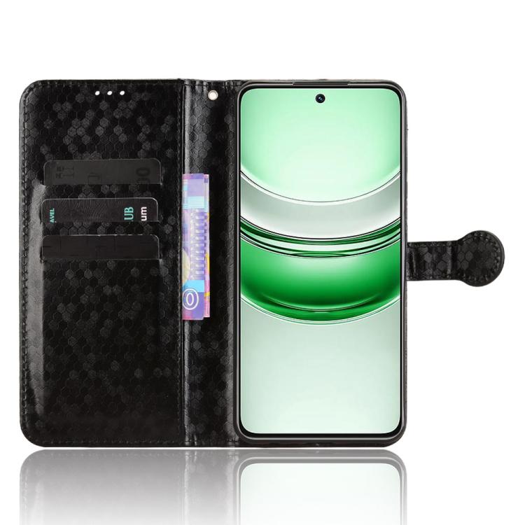 For Realme 14x 5G Malaysia / V70 Honeycomb Dot Texture Leather Phone Case