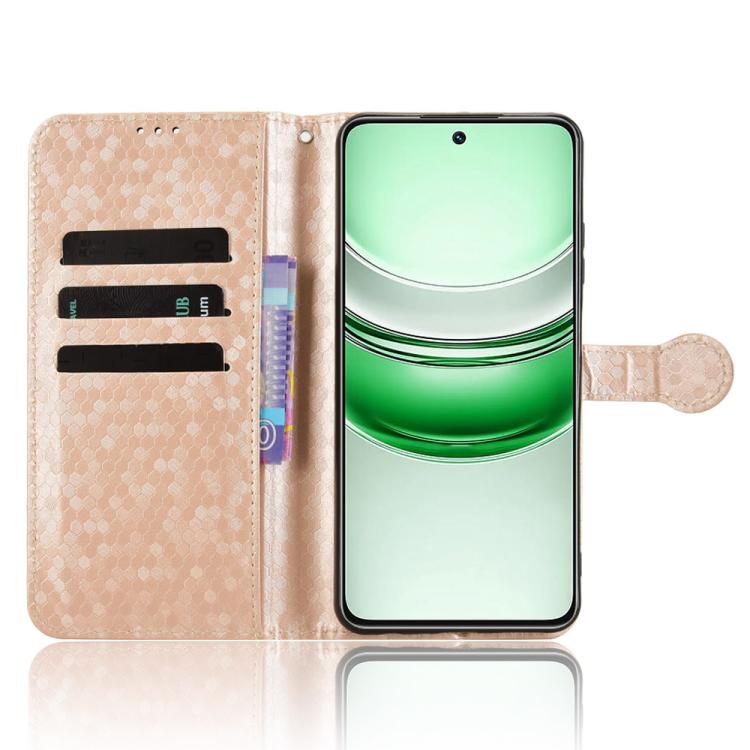 For Realme 14x 5G Malaysia / V70 Honeycomb Dot Texture Leather Phone Case