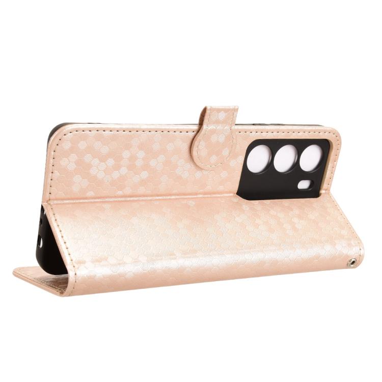 For Realme 14x 5G Malaysia / V70 Honeycomb Dot Texture Leather Phone Case