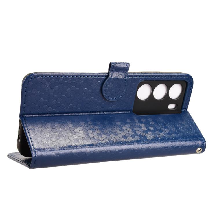 For Realme 14x 5G Malaysia / V70 Honeycomb Dot Texture Leather Phone Case