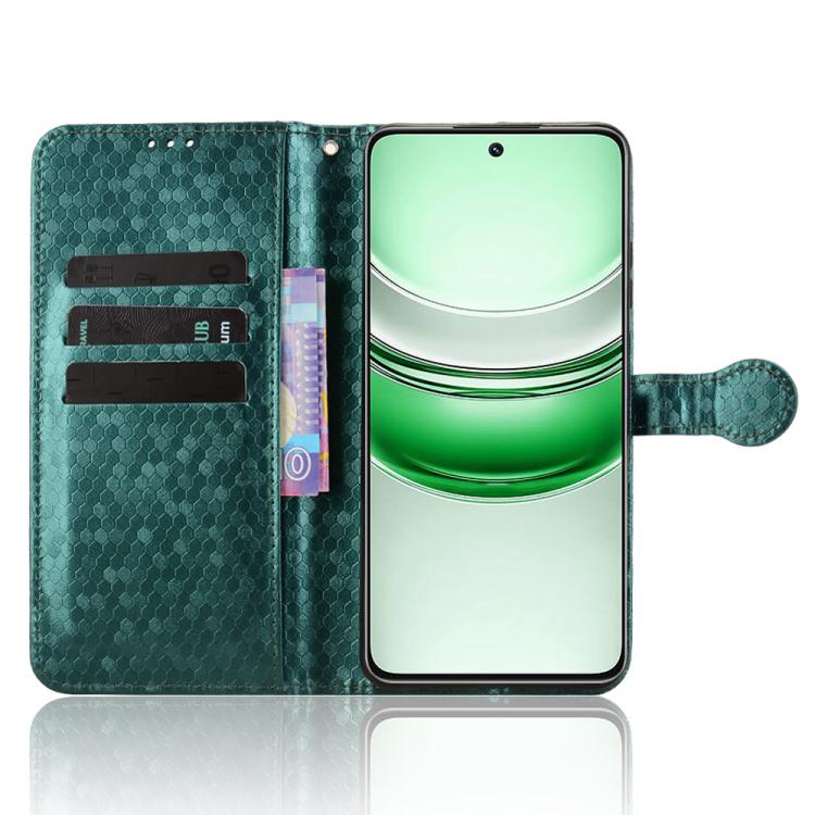 For Realme 14x 5G Malaysia / V70 Honeycomb Dot Texture Leather Phone Case
