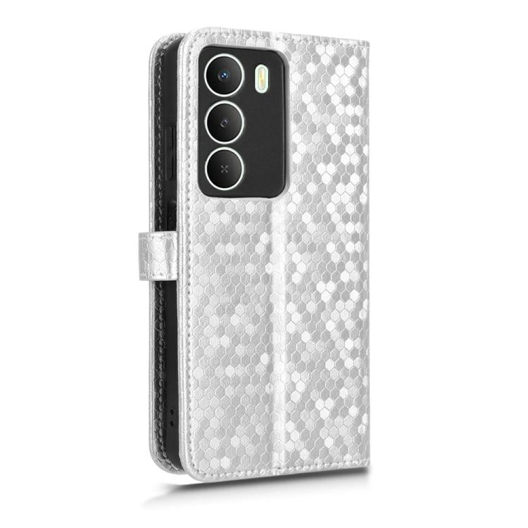 For Realme 14x 5G Malaysia / V70 Honeycomb Dot Texture Leather Phone Case