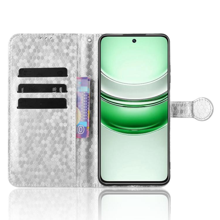 For Realme 14x 5G Malaysia / V70 Honeycomb Dot Texture Leather Phone Case