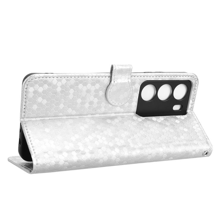 For Realme 14x 5G Malaysia / V70 Honeycomb Dot Texture Leather Phone Case
