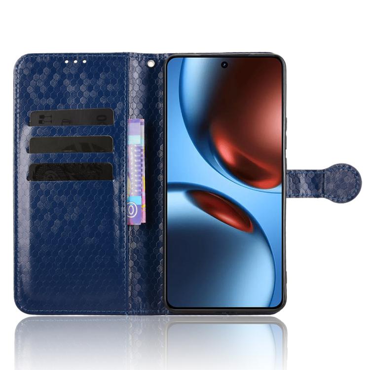 For Realme GT 7 5G Global Honeycomb Dot Texture Leather Phone Case