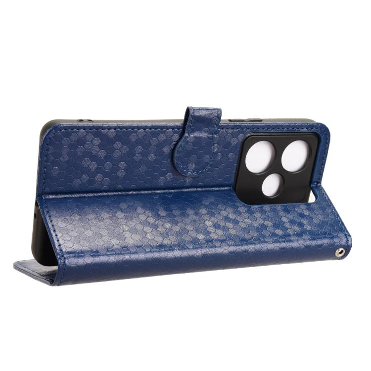 For Realme GT 7 5G Global Honeycomb Dot Texture Leather Phone Case