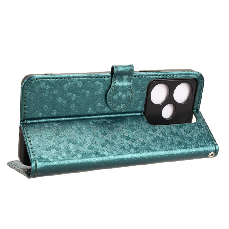 For Realme GT 7 5G Global Honeycomb Dot Texture Leather Phone Case