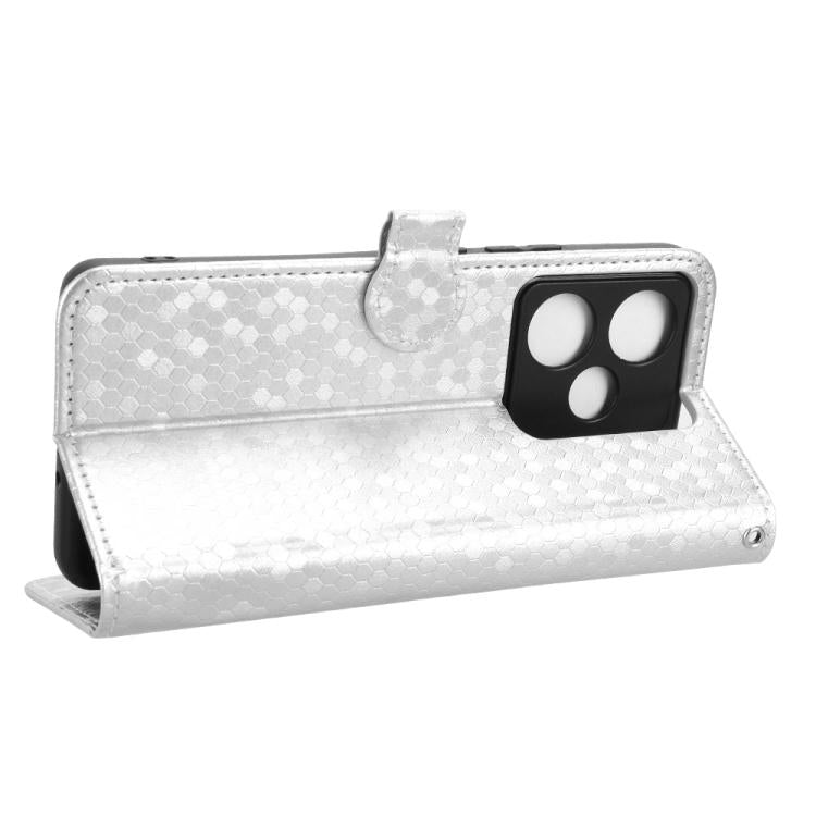 For Realme GT 7 5G Global Honeycomb Dot Texture Leather Phone Case