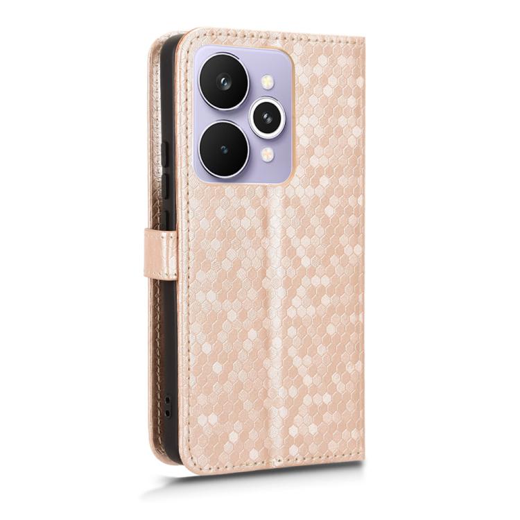 For Realme 15 5G / 15 Pro 5G Honeycomb Dot Texture Leather Phone Case