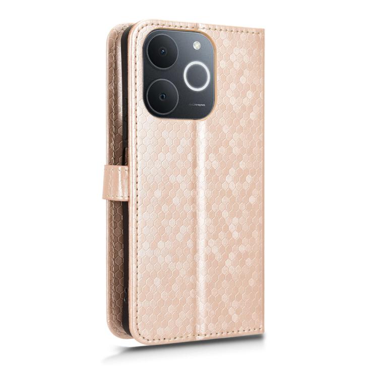 For Realme C71 4G India / Note 70T 4G Honeycomb Dot Texture Leather Phone Case