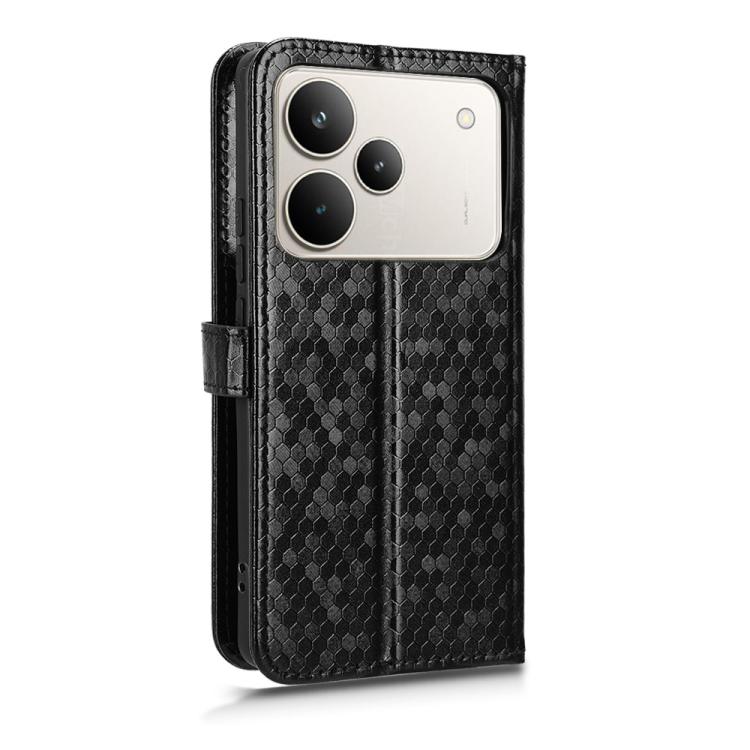 For Realme P4 5G Honeycomb Dot Texture Leather Phone Case
