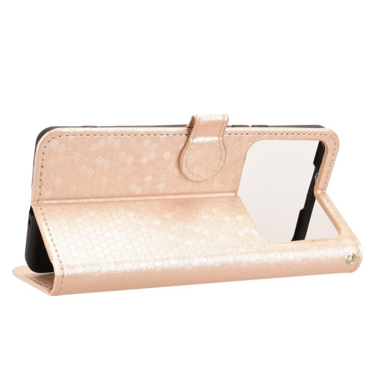 For Realme P4 5G Honeycomb Dot Texture Leather Phone Case