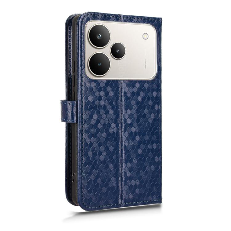 For Realme P4 5G Honeycomb Dot Texture Leather Phone Case