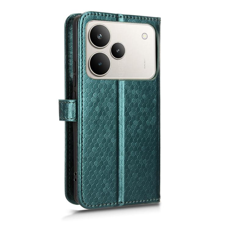 For Realme P4 5G Honeycomb Dot Texture Leather Phone Case