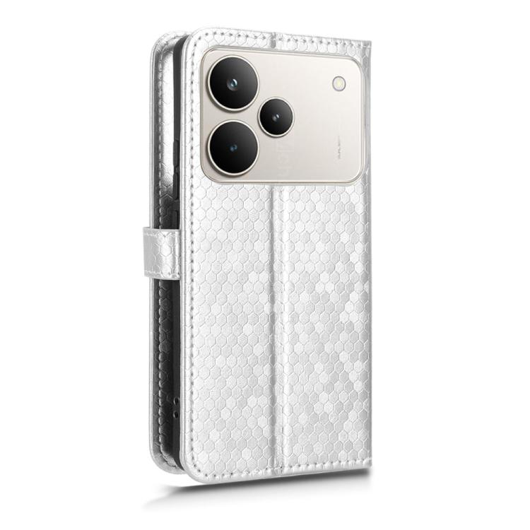 For Realme P4 Pro 5G Honeycomb Dot Texture Leather Phone Case