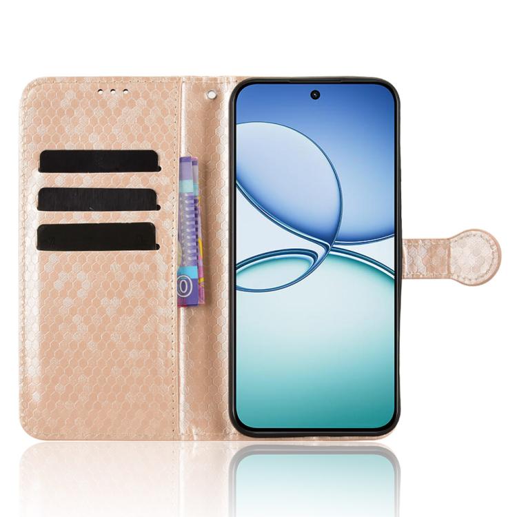 For Realme 15T 5G Honeycomb Dot Texture Leather Phone Case