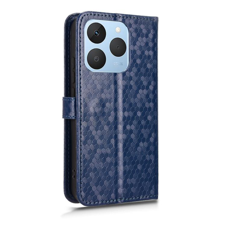 For Realme 15T 5G Honeycomb Dot Texture Leather Phone Case