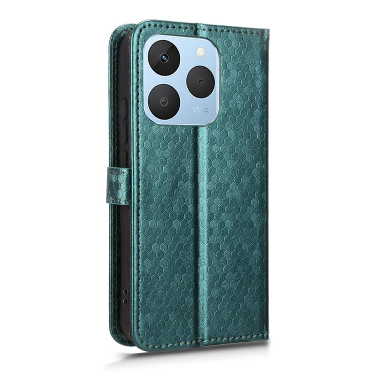 For Realme 15T 5G Honeycomb Dot Texture Leather Phone Case
