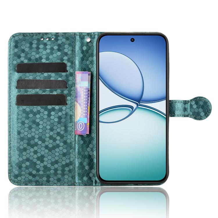 For Realme 15T 5G Honeycomb Dot Texture Leather Phone Case