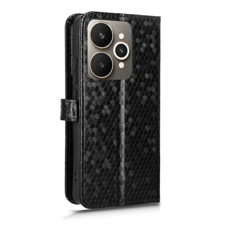 For Realme 15 SEA Honeycomb Dot Texture Leather Phone Case