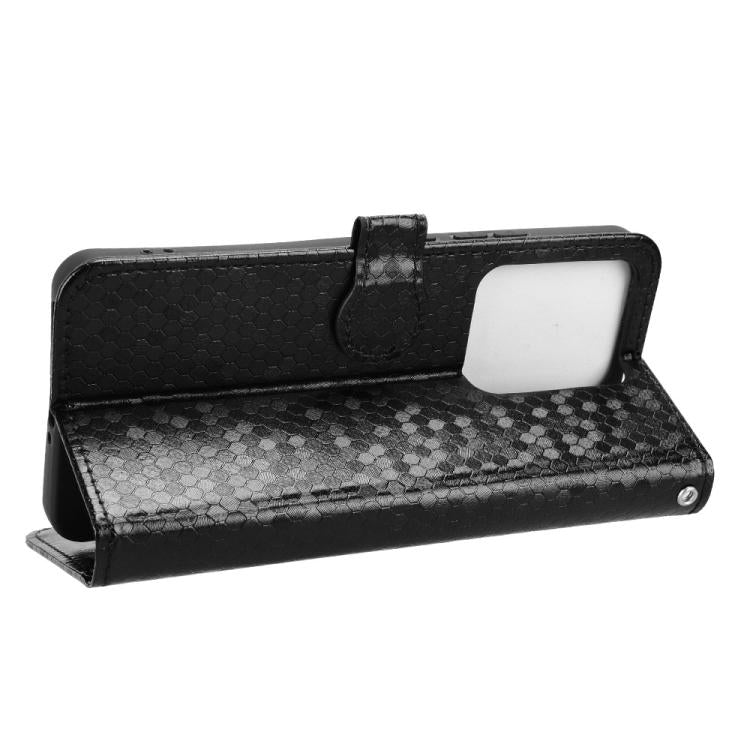 For Realme 15 SEA Honeycomb Dot Texture Leather Phone Case