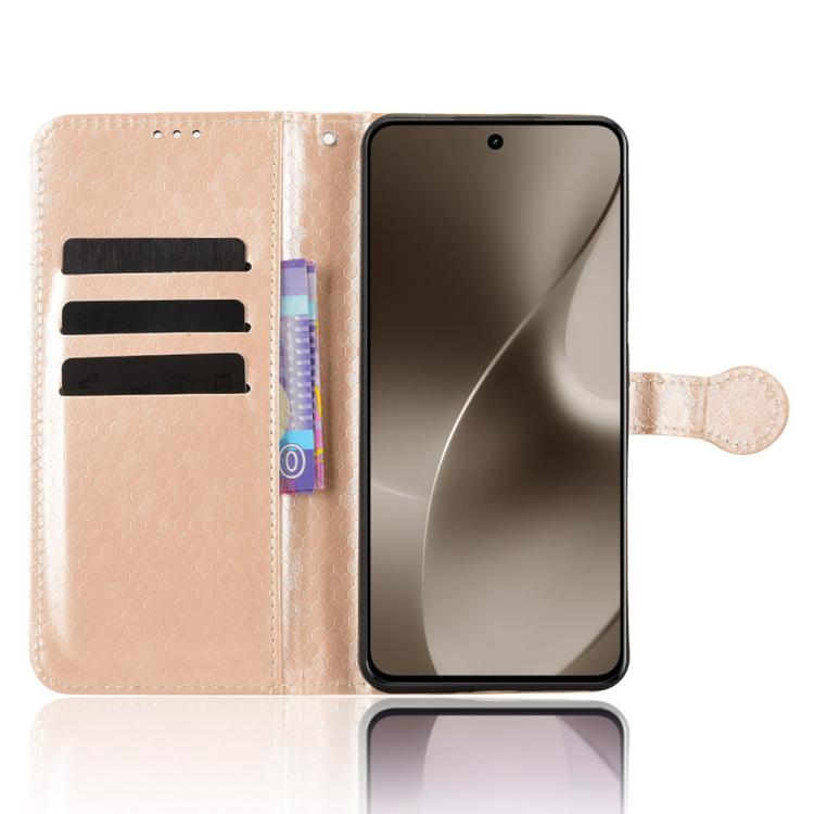 For Realme 15 SEA Honeycomb Dot Texture Leather Phone Case