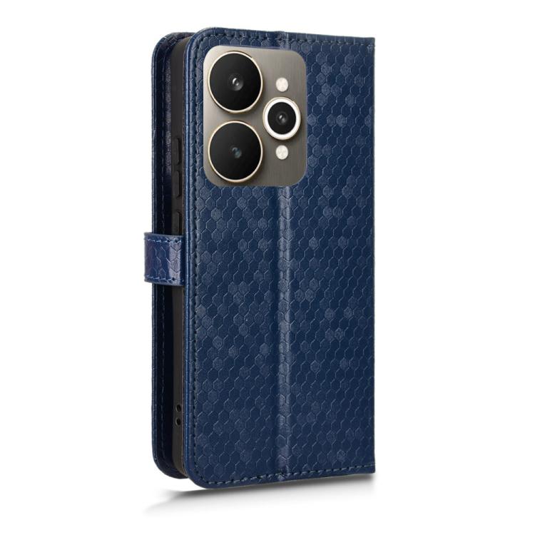 For Realme 15 SEA Honeycomb Dot Texture Leather Phone Case