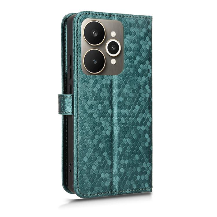 For Realme 15 SEA Honeycomb Dot Texture Leather Phone Case