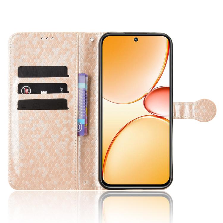 For Realme 15x 5G India / C85 5G Honeycomb Dot Texture Leather Phone Case