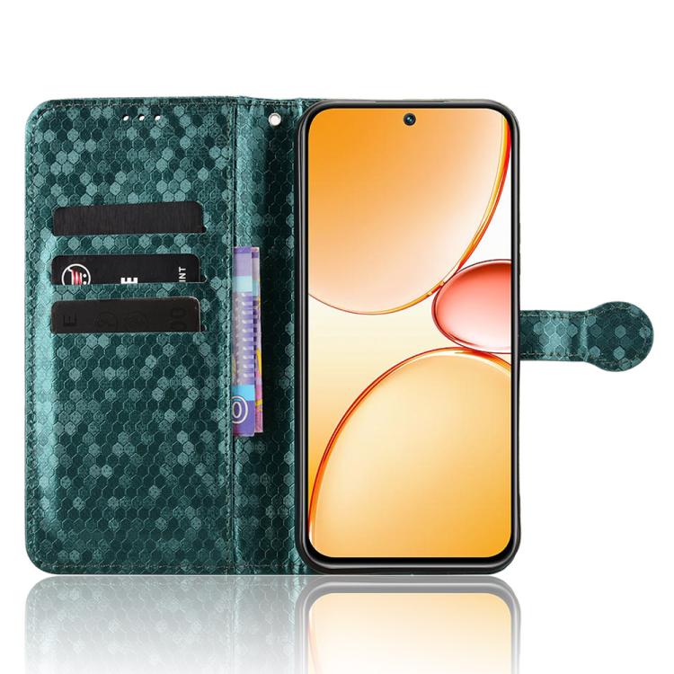 For Realme 15x 5G India / C85 5G Honeycomb Dot Texture Leather Phone Case