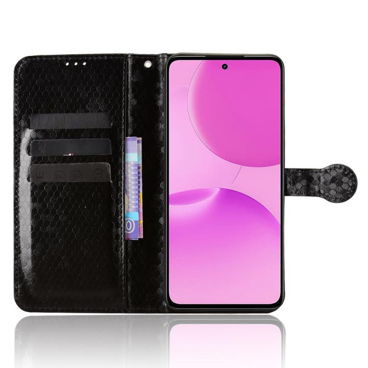 For Realme P4x 5G Honeycomb Dot Texture Leather Phone Case