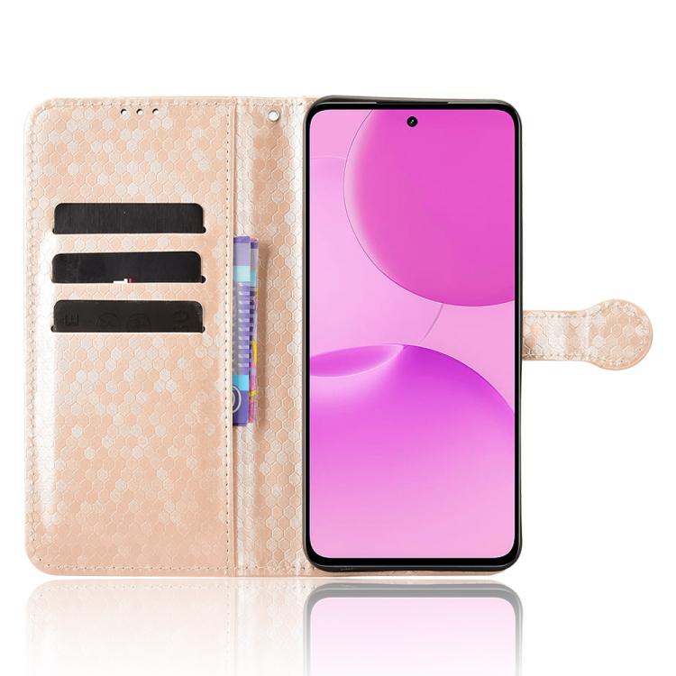For Realme P4x 5G Honeycomb Dot Texture Leather Phone Case