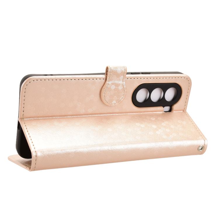 For Realme P4x 5G Honeycomb Dot Texture Leather Phone Case