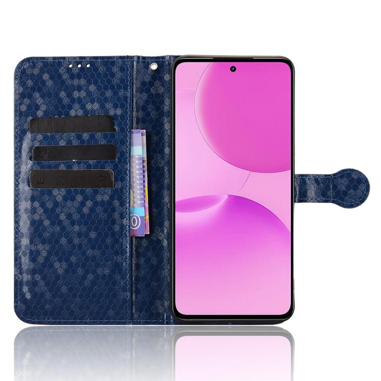 For Realme P4x 5G Honeycomb Dot Texture Leather Phone Case