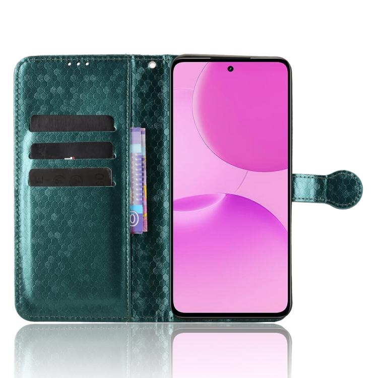 For Realme P4x 5G Honeycomb Dot Texture Leather Phone Case
