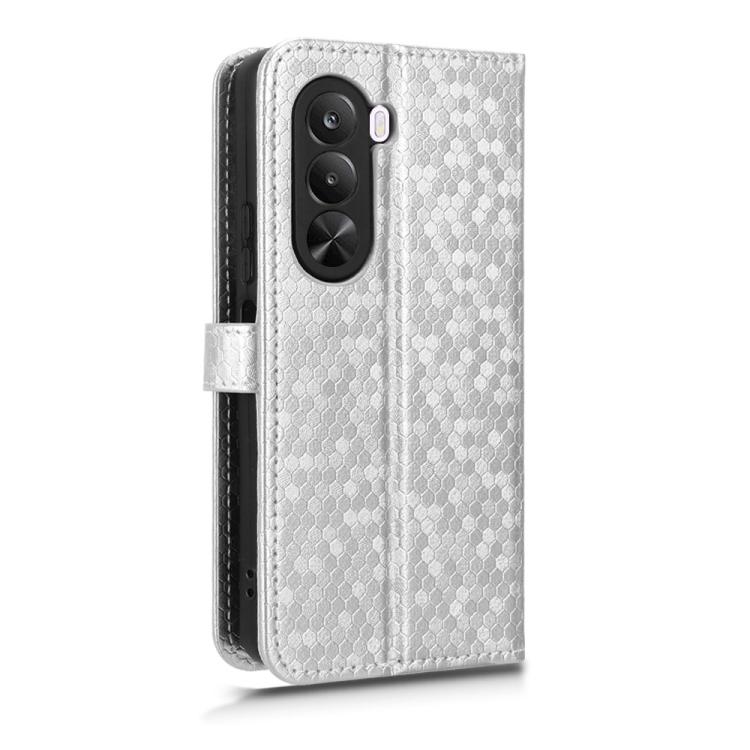 For Realme P4x 5G Honeycomb Dot Texture Leather Phone Case