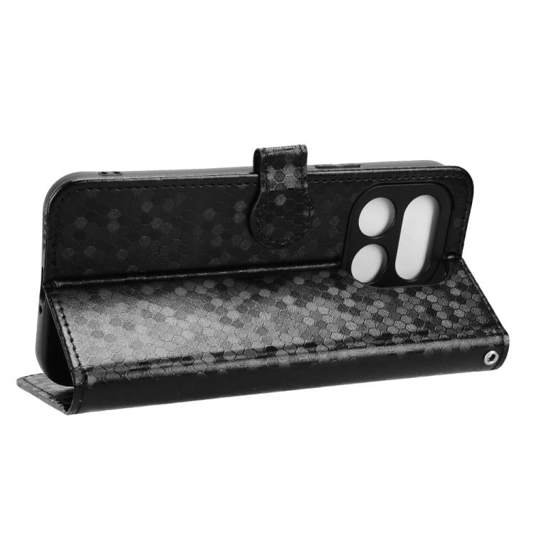 For Realme 16 Pro+ 5G Global Honeycomb Dot Texture Leather Phone Case