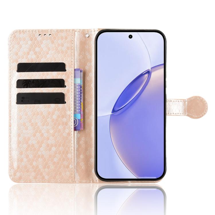 For Realme 16 Pro+ 5G Global Honeycomb Dot Texture Leather Phone Case