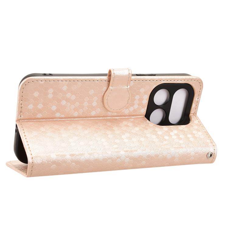 For Realme 16 Pro+ 5G Global Honeycomb Dot Texture Leather Phone Case